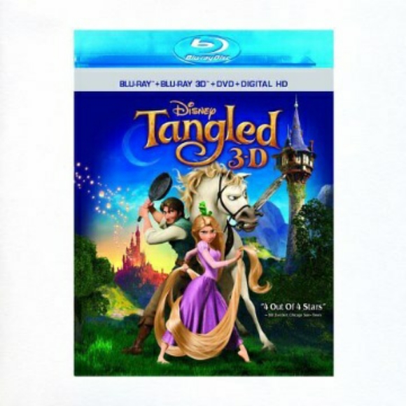 NIB Disney's Tangled 3D Blu-ray + Blu-ray 3D + DVD + Digital HD 4-Pack - Picture 1 of 3